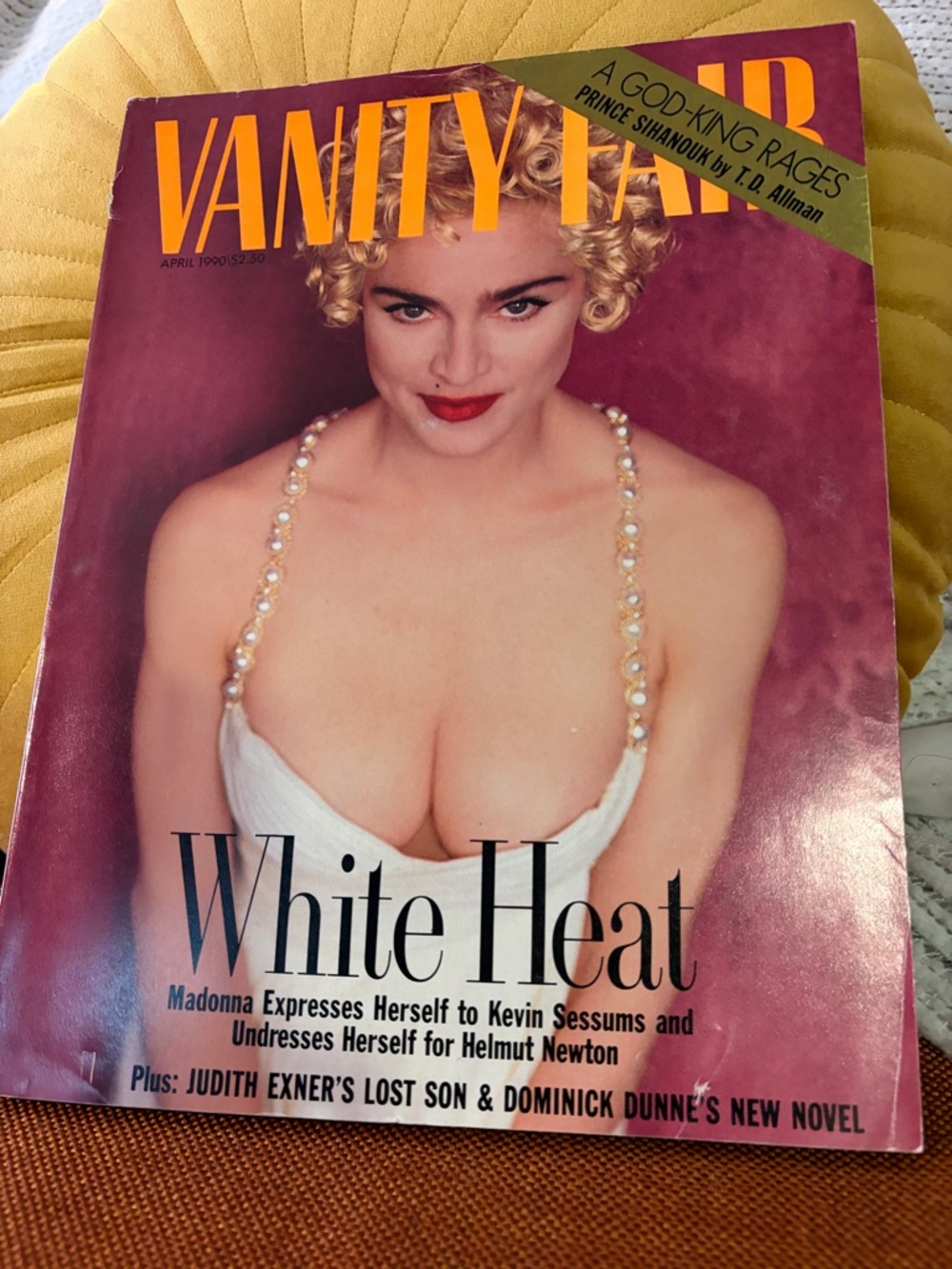 Vanity Fair cover with Madonna - White Heat 📸 Helmut Newton - April 1990 90s